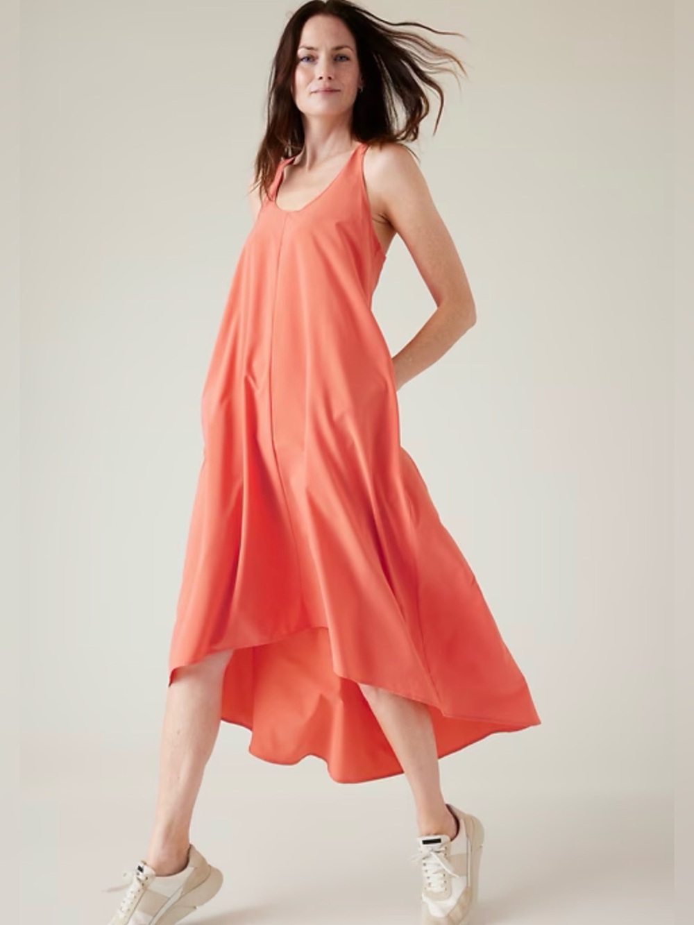 Athleta PRESIDIO DRESS XS carrot Soft persimmon